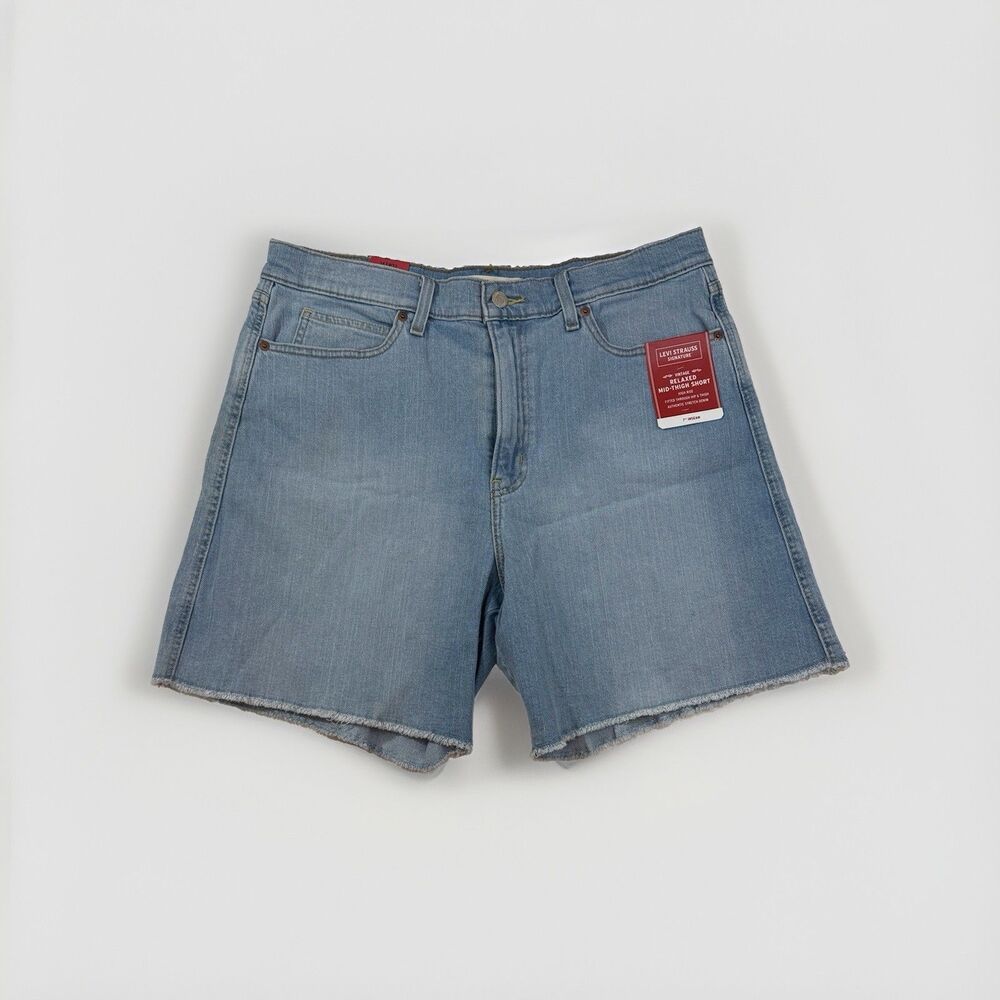 Levi Strauss Signature Vintage Relaxed Mid Thigh Shorts Women’s 14/32 NWT